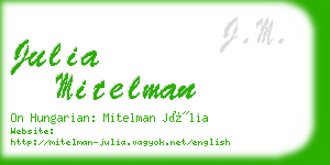 julia mitelman business card